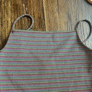 Rainbow glitter top shop One-Piece Bodysuit in Multi-Color